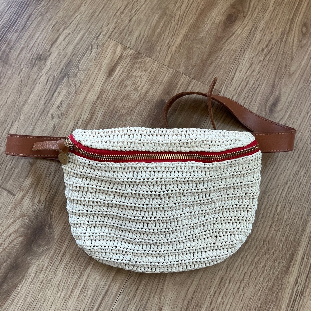Clare V. Woven Cream Fanny Pack